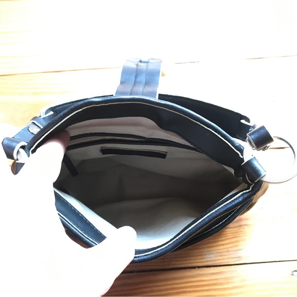 Ann Taylor Black Leather Silver Magnet Closure, EUC, 10” - Picture 12 of 12